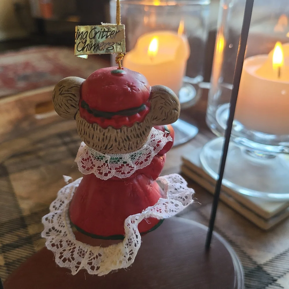 3 Caring Critter Chime Ornaments 1980s